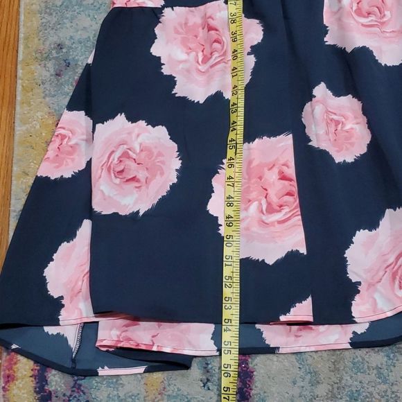 Bar III Floral Print Flounce Wrap Dress Maxi Length Size M - Picture 10 of 13